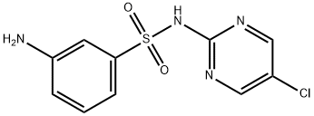 3-アミノ-N-(5-クロロ-2-ピリミジニル)ベンゼンスルホンアミド 化学構造式
