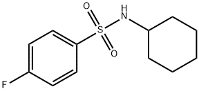 N-シクロヘキシル4-フルオロベンゼンスルホンアミド 化学構造式