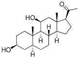 5alpha-Pregnan-20-one, 3beta,11beta-dihydroxy- Struktur