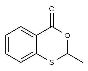 9-methyl-8-oxa-10-thiabicyclo[4.4.0]deca-1,3,5-trien-7-one 结构式