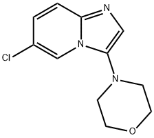 6-クロロ-3-モルホリノイミダゾ[1,2-a]ピリジン 化学構造式