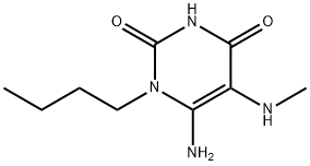 6-氨基-1-丁基-5-(甲基氨基)嘧啶-2,4(1H,3H)-二酮, 565165-41-5, 结构式