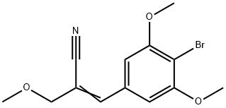 3-(4-bromo-3,5-dimethoxyphenyl)-2-(methoxymethyl)acrylonitrile Structure