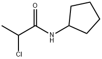 2-クロロ-N-シクロペンチルプロパンアミド 化学構造式