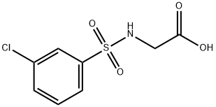 N-(3-クロロフェニルスルホニル)グリシン 化学構造式