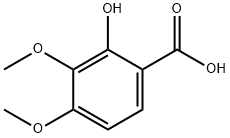 2-ヒドロキシ-3,4-ジメトキシ安息香酸 化学構造式