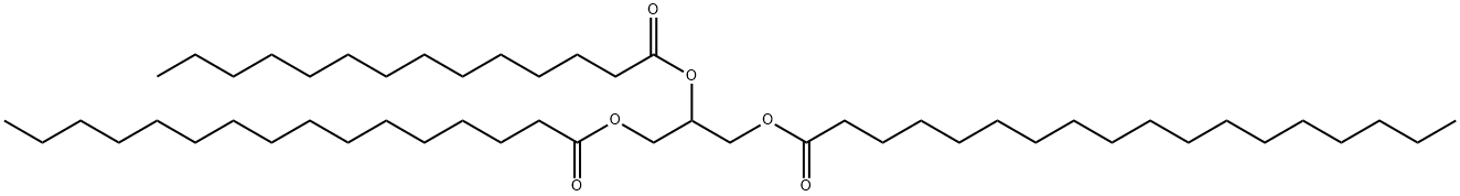 1,2,3-Propanetriol=1-palmitate 2-myristate 3-stearate Structure