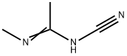 N-Cyano-N'-methyl-ethanimidamide 化学構造式