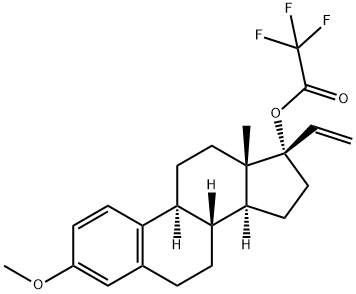 3-Methoxy-19-norpregna-1,3,5(10),20-tetren-17-ol trifluoroacetate Struktur