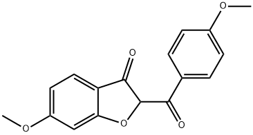 6-Methoxy-2-(4-methoxybenzoyl)-3(2H)-benzofuranone Struktur