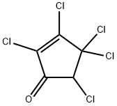 2,3,4,4,5-ペンタクロロ-2-シクロペンテン-1-オン 化学構造式