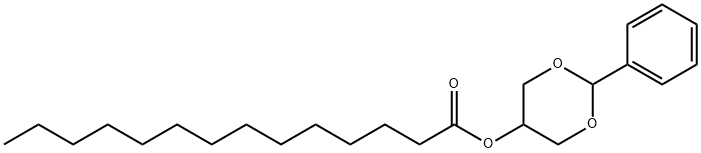 Tetradecanoic acid 2-phenyl-1,3-dioxan-5-yl ester Structure