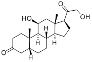 5Β-孕甾-11Β,21-二醇-3,20-二酮,566-01-8,结构式