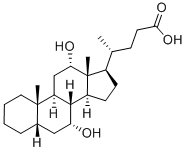 7α,12α-ジヒドロキシ-5β-コラン-24-酸 化学構造式