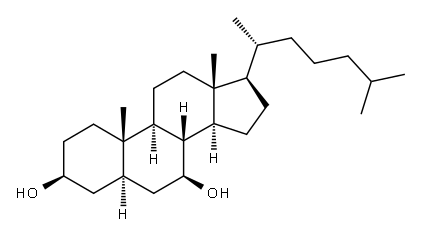 7Beta-hydroxycholestanol Struktur