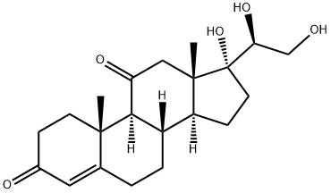 4-Pregnene-17,20alpha,21-triol-3,11-dione Structure