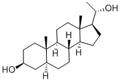 5α-プレグナン-3β,20β-ジオール 化学構造式