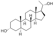 (20R)-5α-プレグナン-3α,20-ジオール 化学構造式