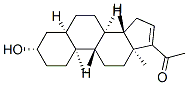 3β-ヒドロキシ-5β-プレグナ-16-エン-20-オン 化学構造式