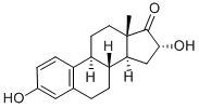 3,16α-ジヒドロキシエストラ-1,3,5(10)-トリエン-17-オン 化学構造式