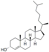 コレスタ-4-エン-3α-オール 化学構造式