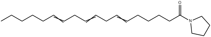 1-(1-オキソ-6,9,12-オクタデカトリエニル)ピロリジン 化学構造式