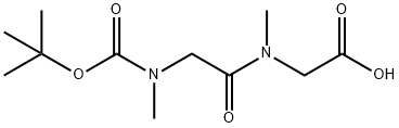 N-叔丁氧羰基-N-甲基甘氨酰-N-甲基甘氨酸 结构式