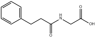 N-(3-苯基丙酰基)甘氨酸, 56613-60-6, 结构式