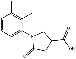 1-(2,3-ジメチルフェニル)-5-オキソ-3-ピロリジンカルボン酸 化学構造式