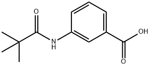 3-[(2,2-ジメチル-1-オキソプロピル)アミノ]安息香酸 化学構造式