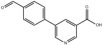 5-(4-FORMYLPHENYL)NICOTINIC ACID Structure