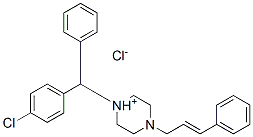 4-cinnamyl-1-[(4-chlorophenyl)benzyl]piperazinium chloride Struktur