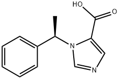 (R)-(+)-1-(1-PHENYLETHYL)-1H-IMIDAZOLE-5-CARBOXYLIC ACID 化学構造式