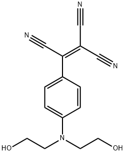 [4-[二(2-羟基乙基)氨基]苯基]-1,1,2-乙烯三甲腈, 56672-91-4, 结构式