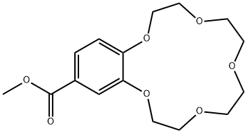 4'-メトキシカルボニルベンゾ-15-クラウン 5-エーテル 化学構造式