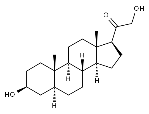 别孕烷-3Β,21-二醇-20-酮 结构式