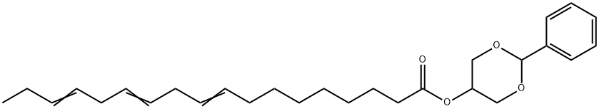 9,12,15-オクタデカトリエン酸2-フェニル-1,3-ジオキサン-5-イル 化学構造式