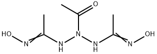 2-アセチル-1,3-ビス[1-(ヒドロキシイミノ)エチル]トリアザン 化学構造式