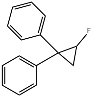 1,1'-(2-フルオロシクロプロピリデン)ビスベンゼン 化学構造式