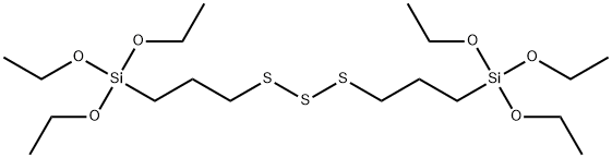 4,4,14,14-tetraethoxy-3,15-dioxa-8,9,10-trithia-4,14-disilaheptadecane Struktur