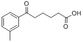 6-(3-メチルフェニル)-6-オキソヘキサン酸 化学構造式