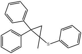 1,1'-[2-Methyl-2-(phenylthio)cyclopropylidene]bisbenzene Struktur