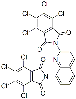 2,2'-(2,8-キノリンジイル)ビス[4,5,6,7-テトラクロロ-1H-イソインドール-1,3(2H)-ジオン] 化学構造式