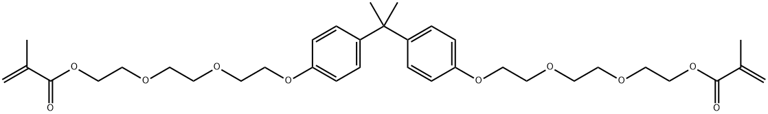 2,2-Bis[4-[9-(methacryloyloxy)-1,4,7-trioxanonane-1-yl]phenyl]propane Struktur