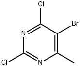 5-ブロモ-2,4-ジクロロ-6-メチルピリミジン 化学構造式