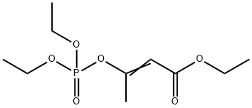 3-(ジエトキシホスフィニルオキシ)-2-ブテン酸エチル 化学構造式