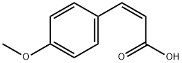 (Z)-3-(4-メトキシフェニル)プロペン酸 化学構造式