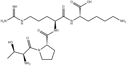 N2-[N2-(1-L-トレオニル-L-プロリル)-L-アルギニル]-L-リシン 化学構造式