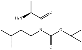 [(S)-2-アミノ-1-オキソプロピル](3-メチルブチル)カルバミン酸1,1-ジメチルエチル 化学構造式