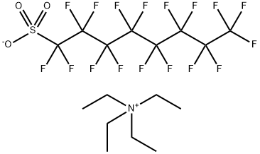 Heptadecafluorooctanesulfonic acid tetraethylammonium salt Structure